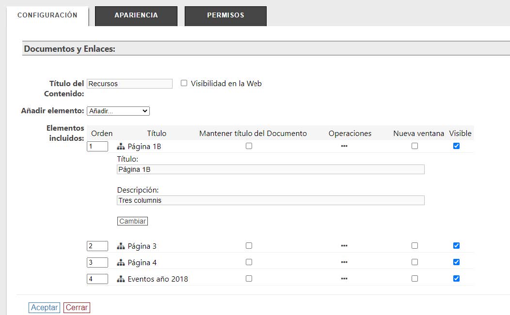 Cambiar título y descripción de documentos y enlaces