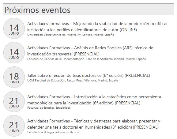 Eventos apariencia Círculos