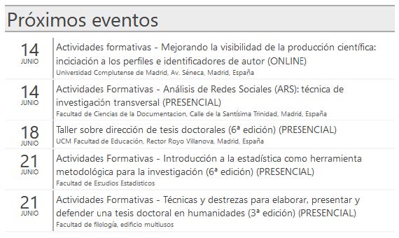 Eventos apariencia clásica