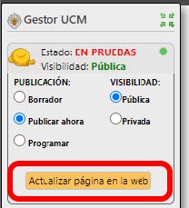 Actualizar Página Web