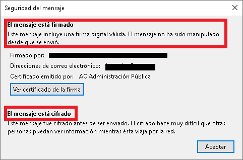 Mensaje cifrado y firmado